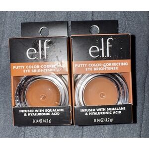 2X E.L.F. PUTTY COLOR‎ CORRECTING EYE BRIGHTNER .14 OZ DEEP RICH COLOR 82088 NEW
